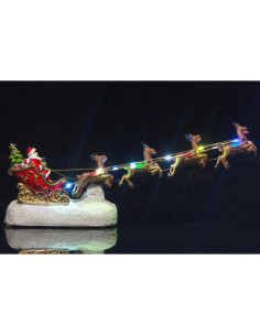 Trineo de Navidad INNO con 8 Renos y Luces LED - Rojo 2