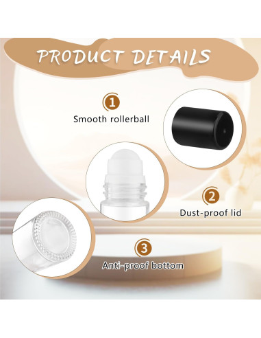 Set de 15 Botellas de Vidrio 30ml DynnnDy con Tapa Negra