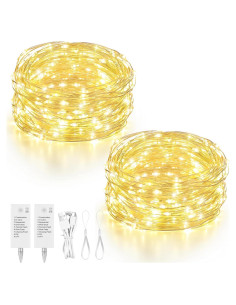 Luces de Hadas LED Mlambert 10M Blanco Cálido Recargables