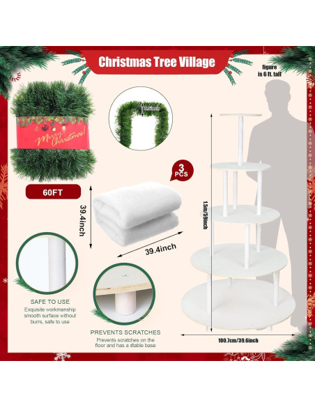 Soporte para Árbol de Navidad Barydat 5 Niveles 150 cm