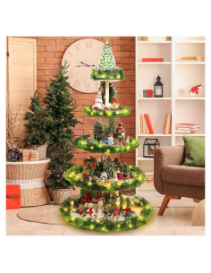 Soporte de Estante para Árbol de Navidad Barydat 5 Niveles 149.86 cm