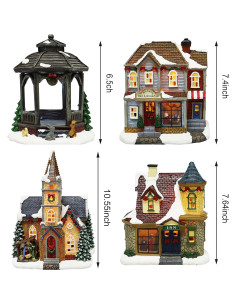 Set de Pueblo Navideño Iluminado 20 Piezas MOMENTOS EN EL TIEMPO 2