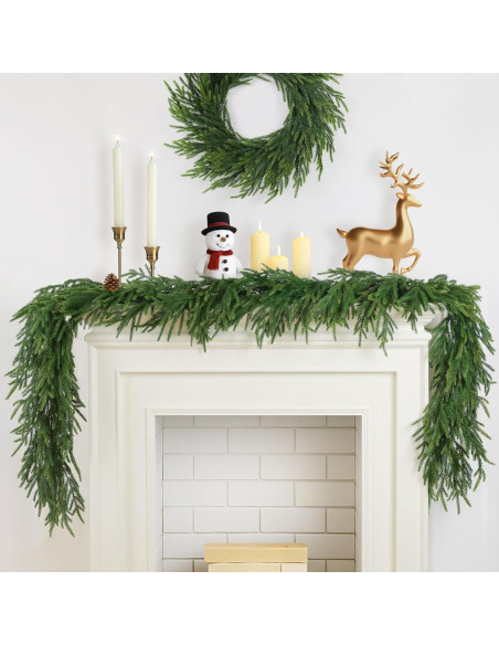 Guirnalda Artificial de Pino Norfolk 2 Pcs 183 cm TOWPONICS