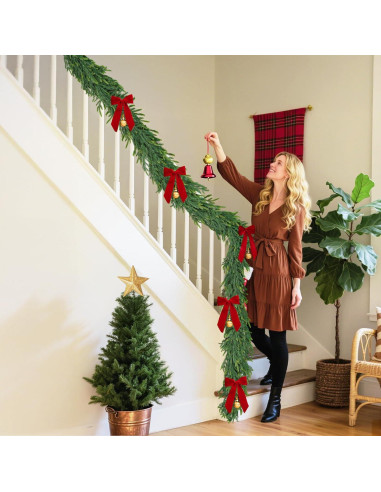 Guirnalda Artificial de Pino Norfolk 2 Pcs 183 cm TOWPONICS