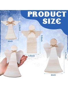 Juego de 6 Decoraciones de Mesa de Ángel de Navidad Yerliker 2