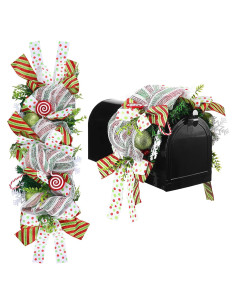 Adorno de Buzón de Navidad Knitgrip 90x20 cm Verde Rojo