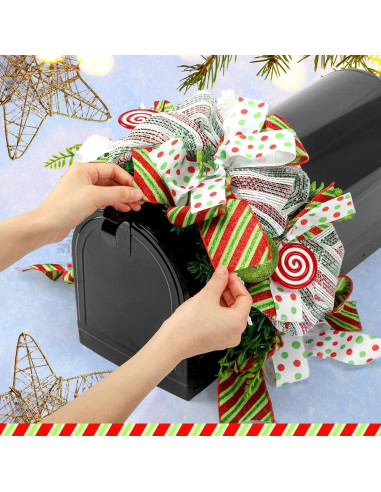 Adorno de Buzón de Navidad Knitgrip 90x20 cm Verde Rojo