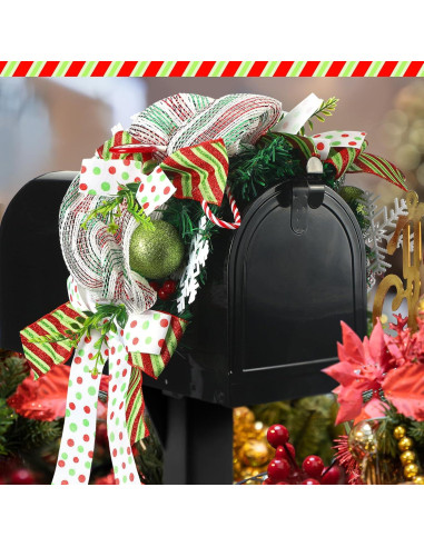 Adorno de Buzón de Navidad Knitgrip 90x20 cm Verde Rojo