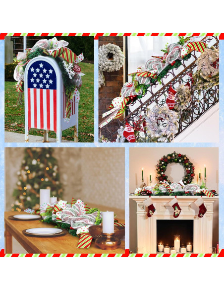 Adorno de Buzón de Navidad Knitgrip 90x20 cm Verde Rojo