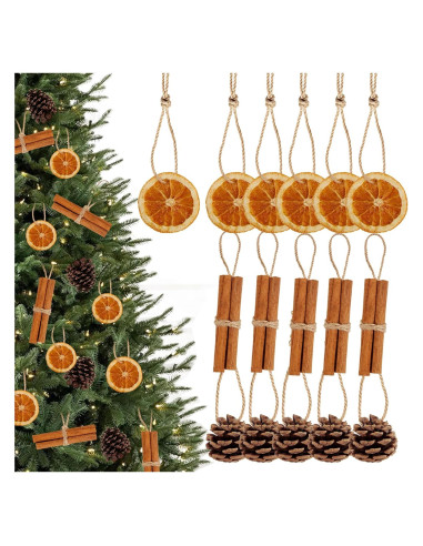 40 Adornos Naturales para Árbol de Navidad SOVOEY - Frutas Secas