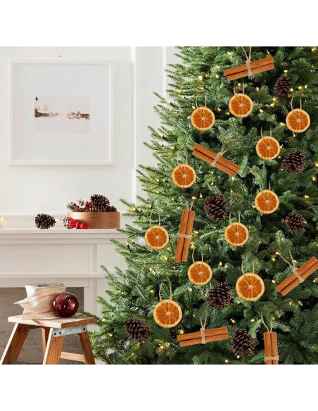 40 Adornos Naturales para Árbol de Navidad SOVOEY - Frutas Secas