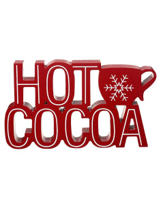 Cartel de Madera Roowest Chocolate Caliente 23.5x10.8 cm