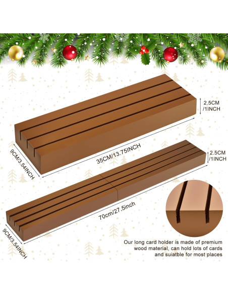 Soporte para Tarjetas de Navidad mzfoo 2 Pcs 35.56 cm Madera