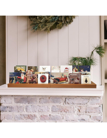 Soporte para Tarjetas de Navidad mzfoo 2 Pcs 35.56 cm Madera