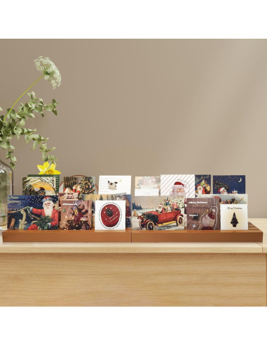Soporte para Tarjetas de Navidad mzfoo 2 Pcs 35.56 cm Madera