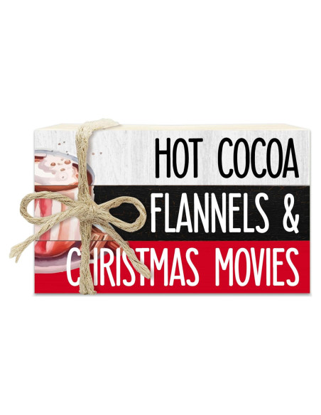 Pila de Libros Decorativos de Navidad BXVRT - 10x6x6.5 cm