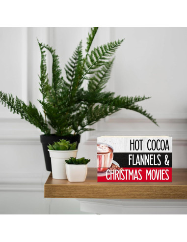 Pila de Libros Decorativos de Navidad BXVRT - 10x6x6.5 cm