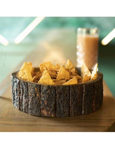 Tazón Decorativo de Madera de Mango GoCraft 19 cm Hecho a Mano