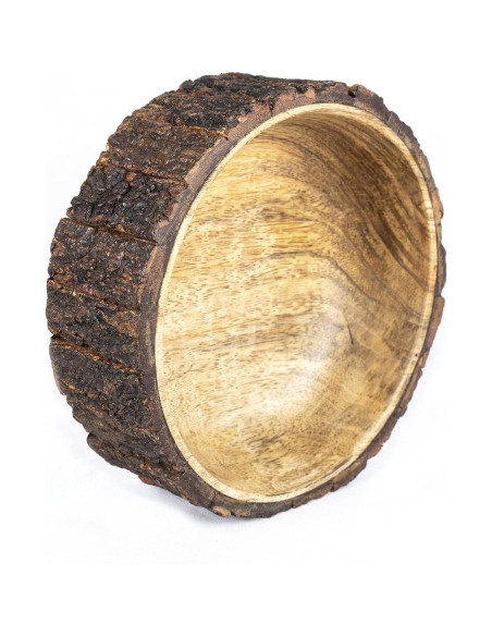 Tazón Decorativo de Madera de Mango GoCraft 19 cm Hecho a Mano