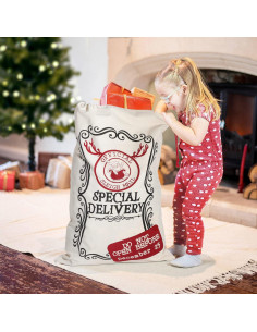 Saco de Navidad Santa LessMo Grande Reutilizable 69.85x50.04cm 2