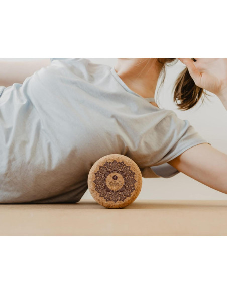Rodillo de Corcho Yoga Design LAB 30x10cm Mandala Tonal