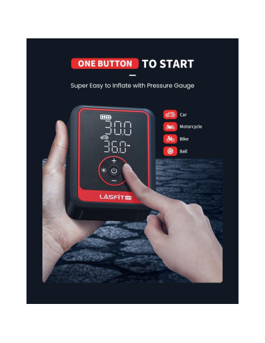 Inflador de Neumáticos Portátil LASFIT CR1 Pro 150PSI