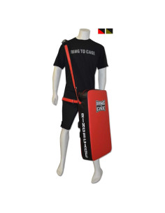 Protector de Pierna Muay Thai Ring to Cage Rojo/Negro