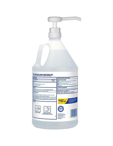 Gel desinfectante de manos Zep 70% alcohol - 3.78 L con bomba