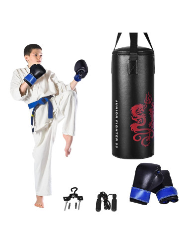 Costzon Bolsa de Boxeo para Niños con Guantes y Cuerda
