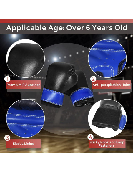 Costzon Bolsa de Boxeo para Niños con Guantes y Cuerda