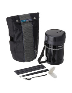 Tarro de Almuerzo Térmico Zojirushi 1.42L Acero Inoxidable Negro