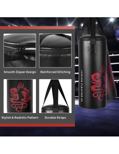 Costzon Bolsa de Boxeo para Niños con Guantes y Cuerda