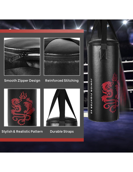 Costzon Bolsa de Boxeo para Niños con Guantes y Cuerda