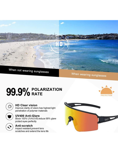 Gafas de Ciclismo FMY Polarizadas UV400 para Adultos