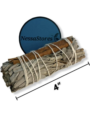 Varitas de Incienso NESSASTORES Salvia Blanca y Canela 10 cm - 3 pcs