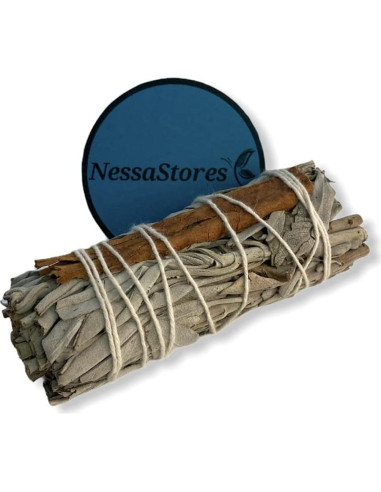 Varitas de Incienso NESSASTORES Salvia Blanca y Canela 10 cm - 3 pcs