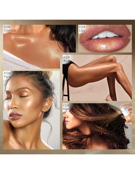 Spray Brillo Corporal HOSAILY 60ML Oro Rosa Hidratante