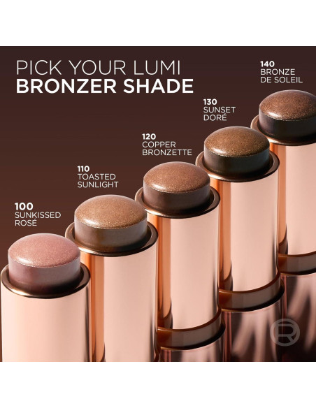 Bronceador Stick L'Oreal Paris Lumi Bronze 100 Rosado 28g