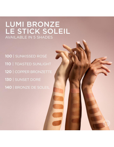 Bronceador Stick L'Oreal Paris Lumi Bronze 100 Rosado 28g