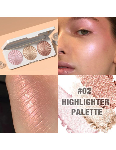 Paleta de Iluminador Brillante DIARIO DE AMY - Trío Radiancia