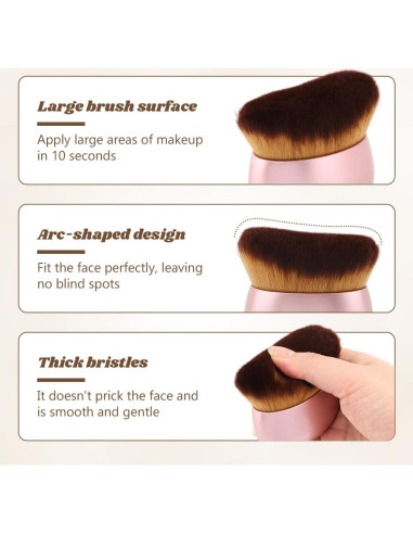 Brocha de Autobronceador Kazheon Extra Grande Rosa 75mm