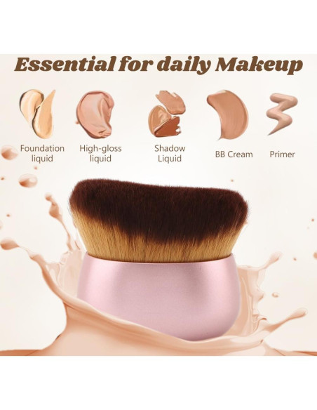 Brocha de Autobronceador Kazheon Extra Grande Rosa 75mm