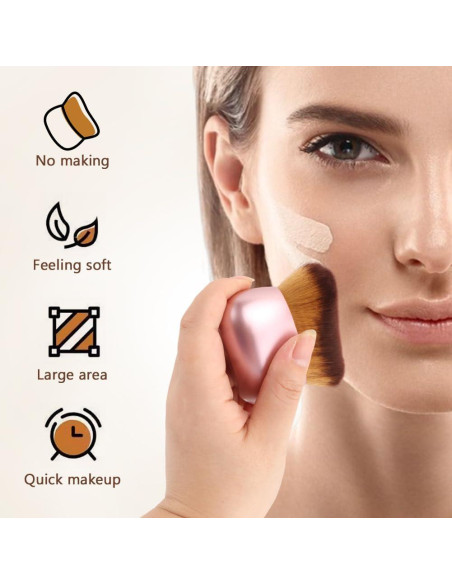 Brocha de Autobronceador Kazheon Extra Grande Rosa 75mm