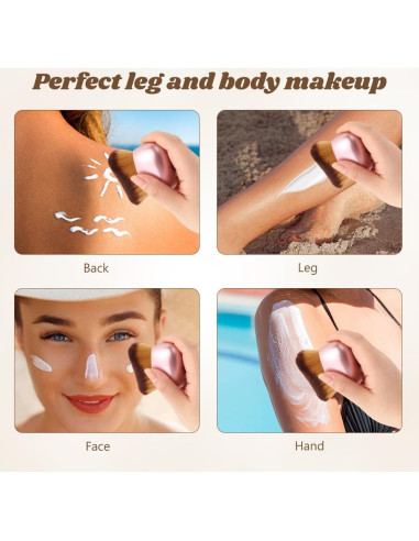 Brocha de Autobronceador Kazheon Extra Grande Rosa 75mm