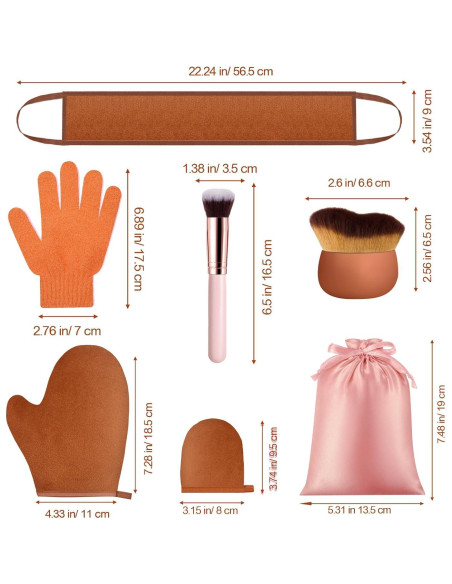 Set de Aplicador de Guantes de Autotanning 6 Piezas Acellegic