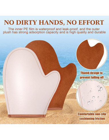 Set de Aplicador de Guantes de Autotanning 6 Piezas Acellegic