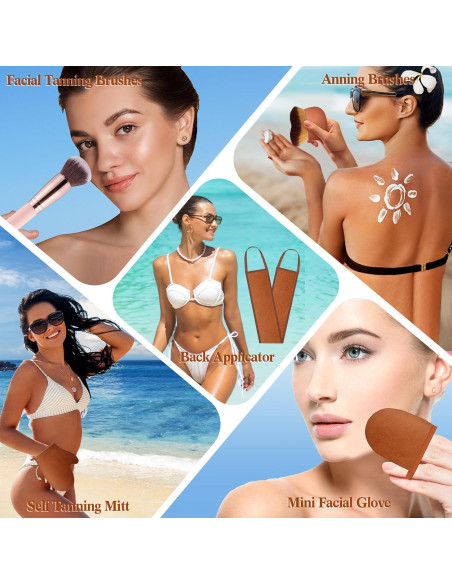 Set de Aplicador de Guantes de Autotanning 6 Piezas Acellegic