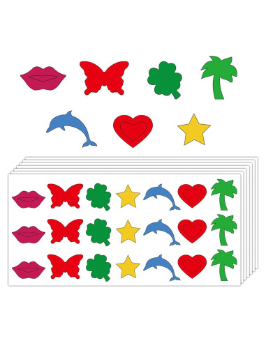 210 Stickers Bronceadores Autoadhesivos LINYUEARUI - 7 Diseños