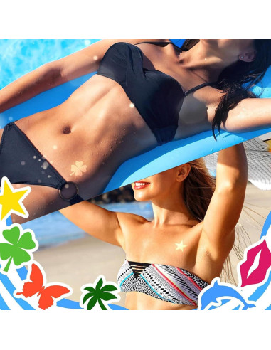 210 Stickers Bronceadores Autoadhesivos LINYUEARUI - 7 Diseños