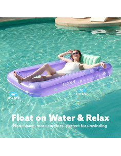 Flotador Inflable Sloosh Grande 177.8x116.8cm con Almohada 2